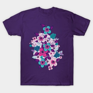 Japanese dream garden flower doodles T-Shirt